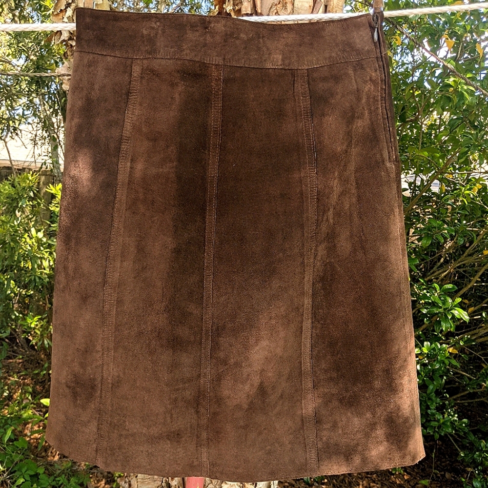 Vintage '90s retro suede skirt size 8